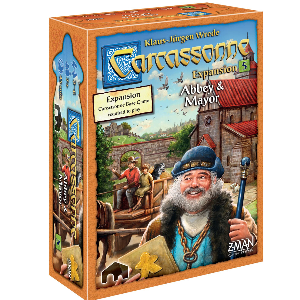 Z-Man Games Carcassonne Abbey & Mayor Board Game Expansion - Unleash New Strategie