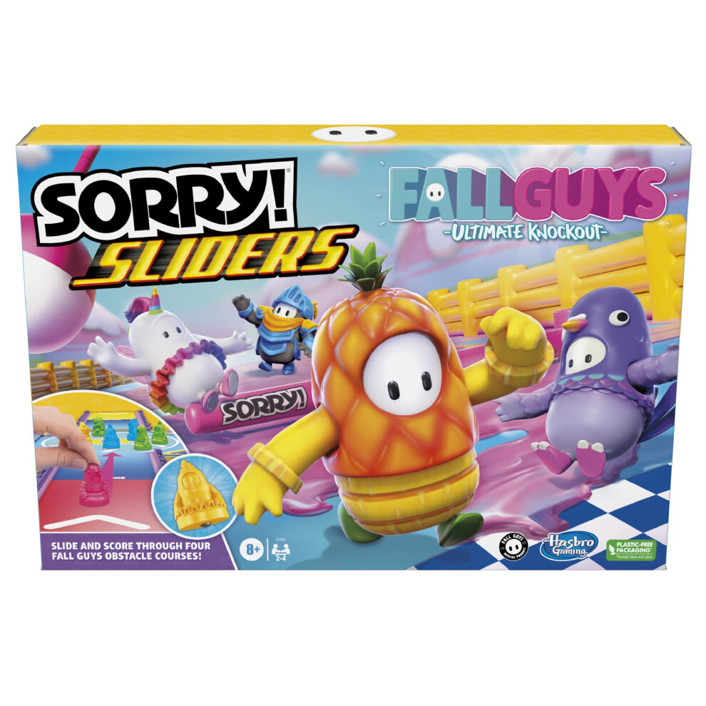 Hasbro Gaming Sorry! Sliders Fall Guys Ultimate Knockout Board Game fo