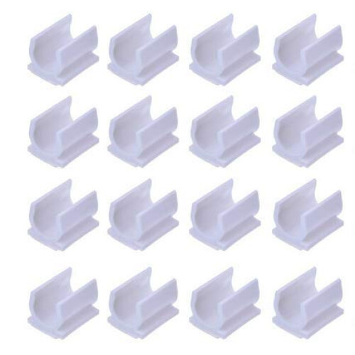 LASSUM 20 Pezzi Supporto Penna Bianco Clip Autoadesivo per Lavagna, Scrivania, Auto