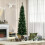 Homcom HOMCOM 6.5FT Artificial Slim Christmas Tree Holiday Home Décor with Pine Cones 8