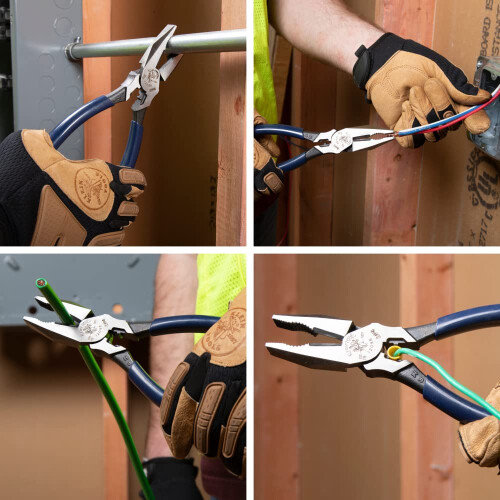Klein Tools 12098 High Leverage Universal Lineman Combination Pliers w 2