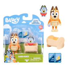 BLUEY Figure 2-Pack Baby Race | 2 Figure Pack with Chilli and Baby wit