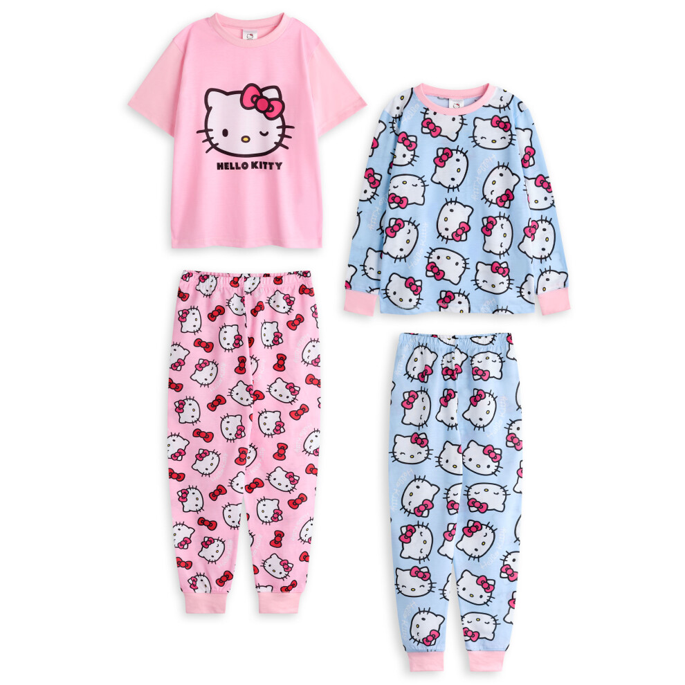 (7-8 Years) Hello Kitty Multi-Pack of 2 Long Leg Pyjama Set (Girls Multicoloured)