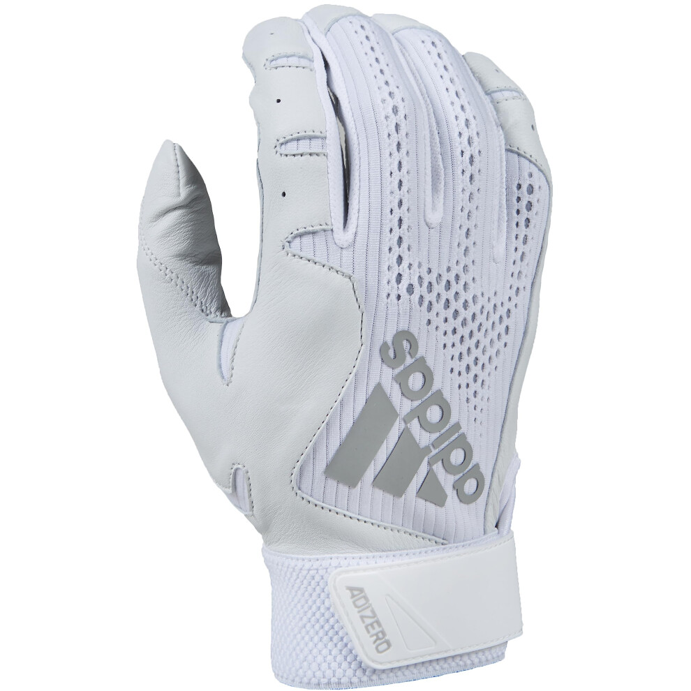 Adidas Adizero 4.0 Adult Leather Batting Glove  White  Small