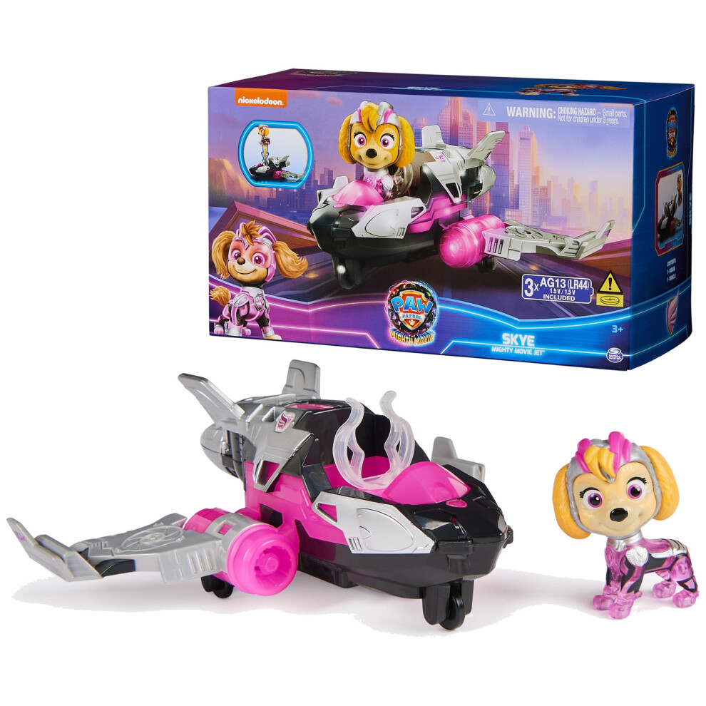 Paw Patrol: The Mighty Movie  Airplane Toy with Skye Mighty Pups Actio