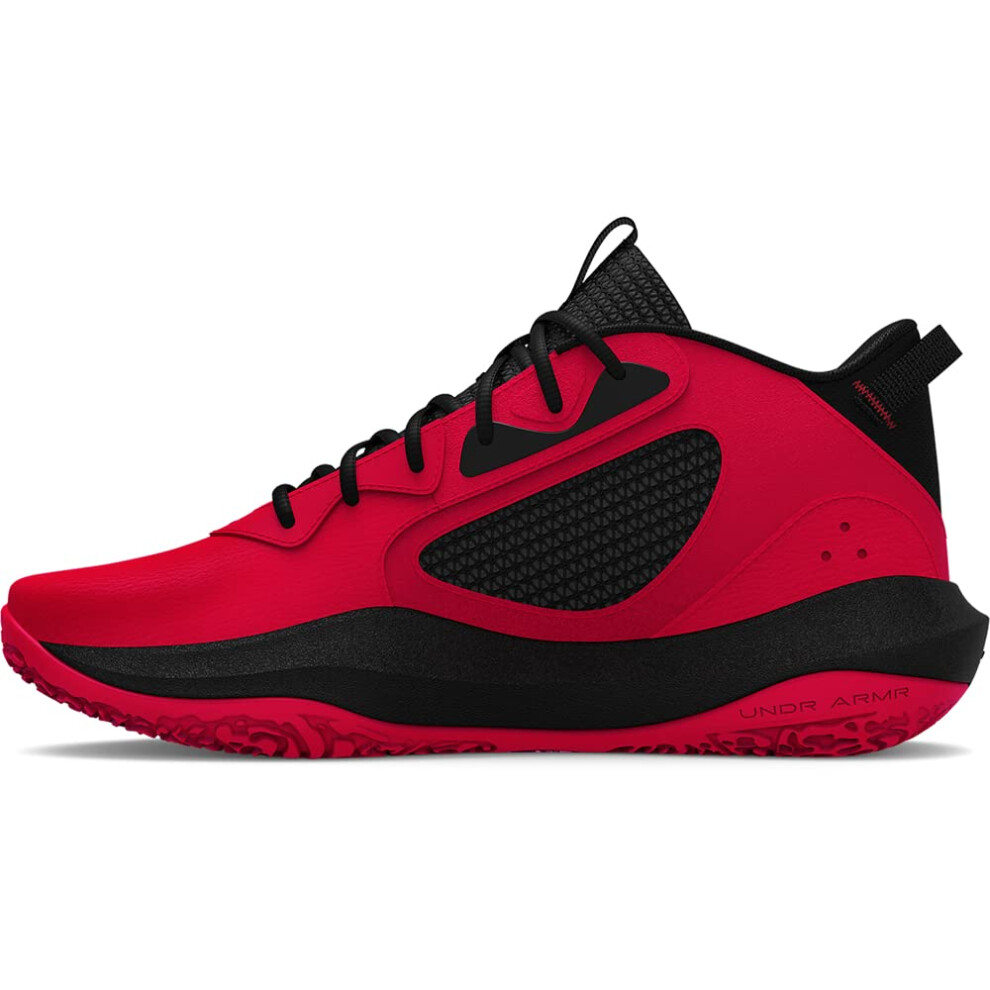 Under Armour Unisex Lockdown 6 Basketball Shoe  Red  13  US