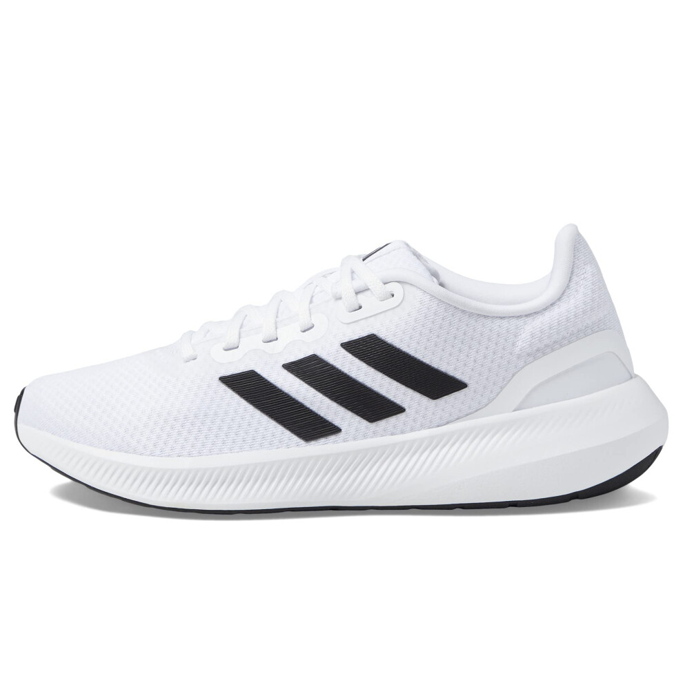 adidas Women's Run Falcon 3.0 Sneaker  White/Black/Black (Wide)  10