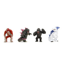 Godzilla x Kong 2.5"" 4-Pack Die-Cast Figures Toys for Kids and Adult