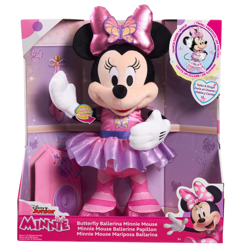 MINNIE Just Play Disney Junior Mouse Sing and Dance Butterfly Ballerin