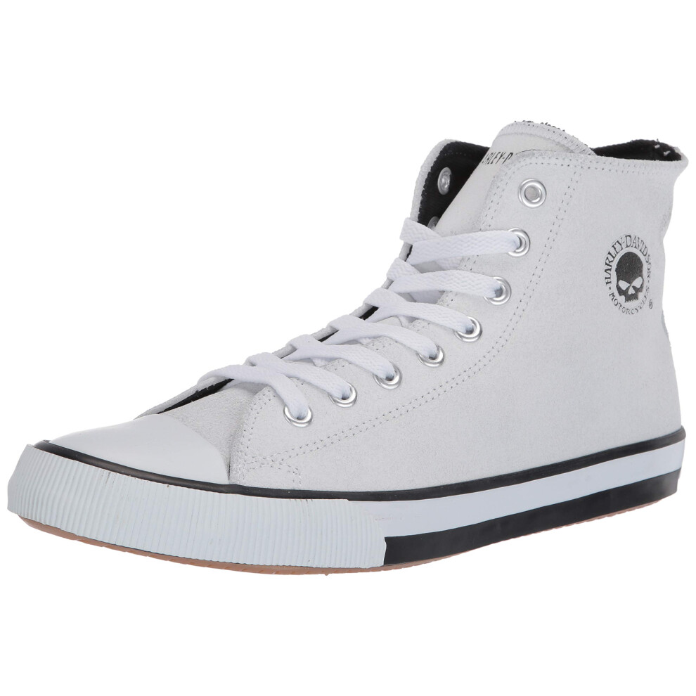 HARLEY-DAVIDSON FOOTWEAR mens High-top Sneaker  White  7 US