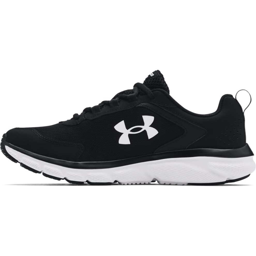 Under Armour Mens Charged Assert 9 Running Shoe  Black/White  10.5 US