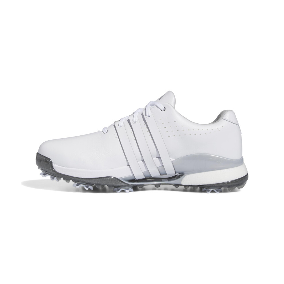 adidas Men's Tour360 24 Golf Shoes  Footwear White/Silver Metallic  9.