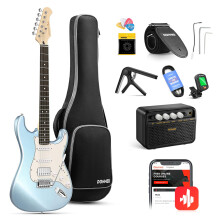 Donner DST-152R Electric Guitar 39"" Beginner Electric Guitar Kit HS