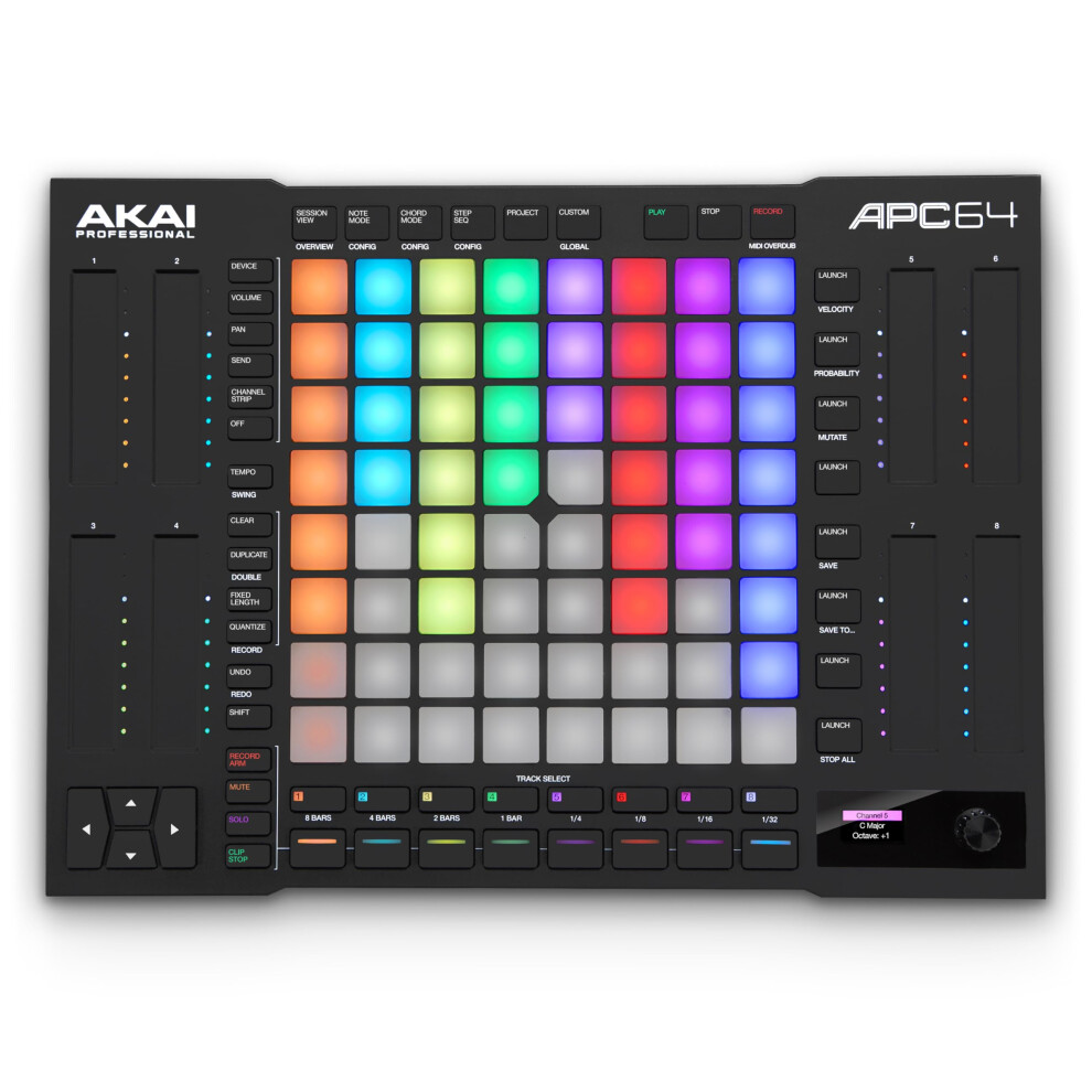 AKAI Professional APC64 Ableton MIDI Controller with 8 Touch Strips  S