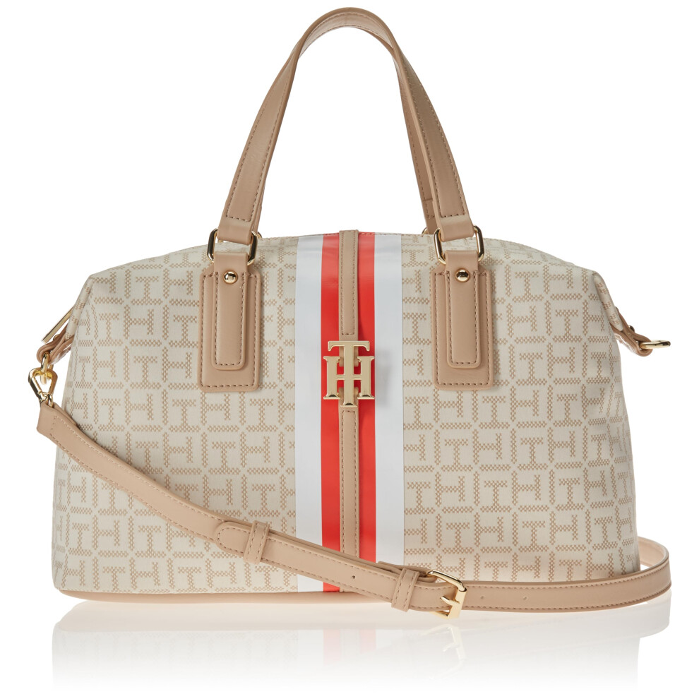 Tommy Hilfiger Jaden Satchel Crossbody Bag  Ivory/CLAYED Pebble