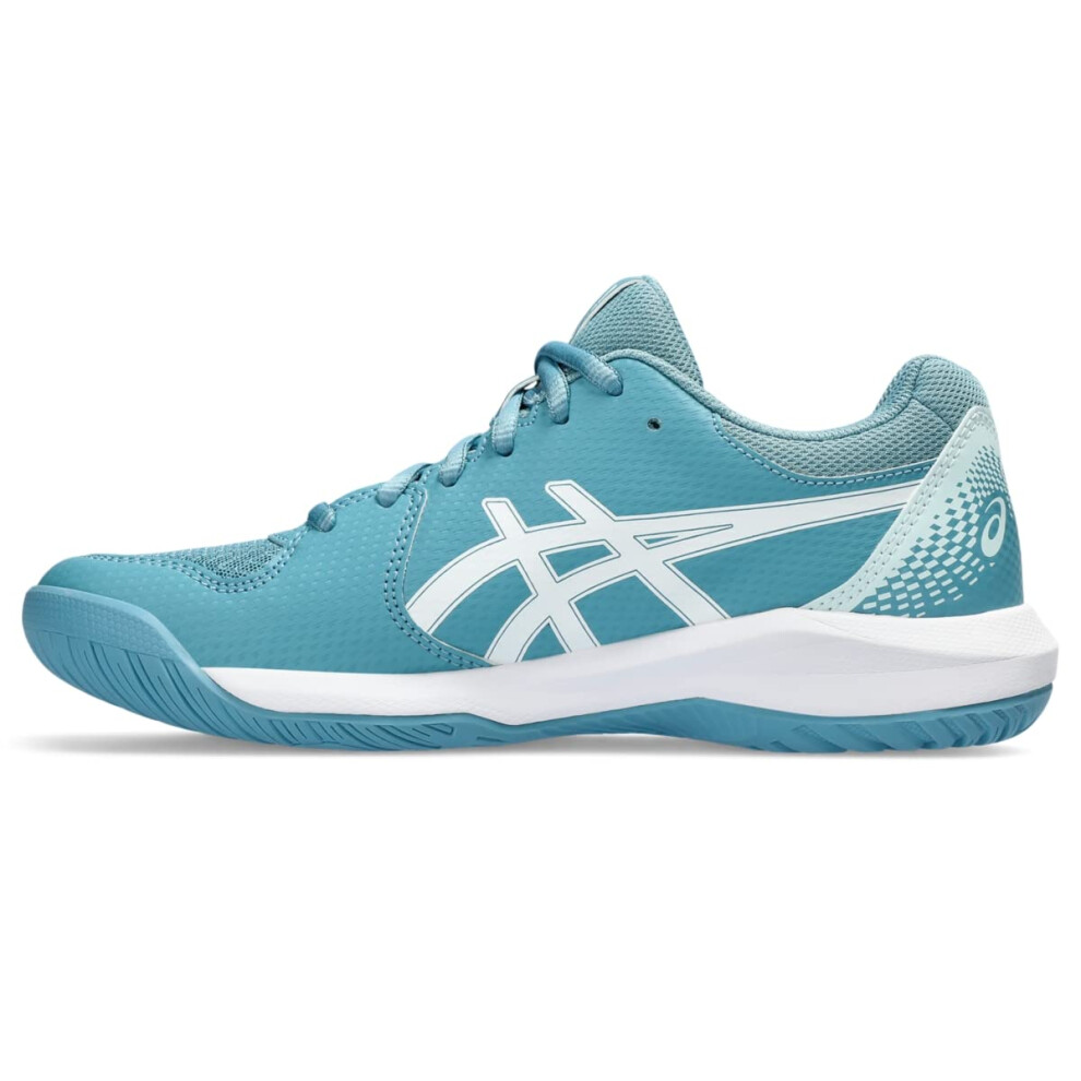 ASICS Women's Gel-Dedicate 8 Tennis Shoes  8.5  GRIS Blue/White