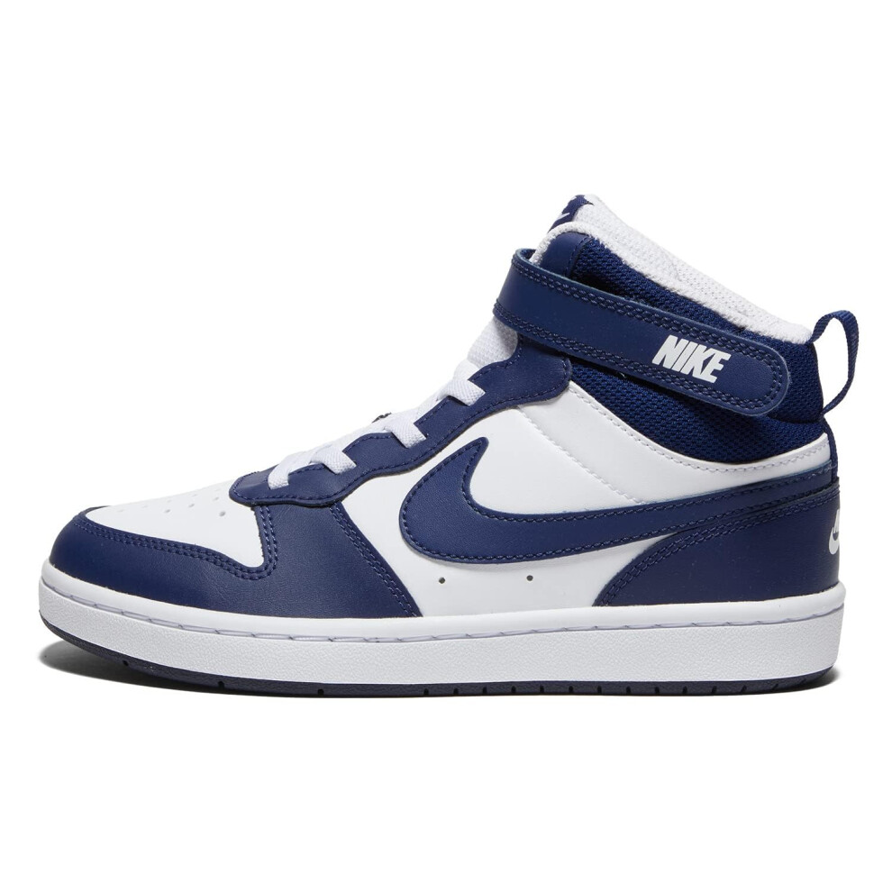 Nike Boy's Court Borough Mid 2 (Little Kid) White/Blue Void/Signal Blu