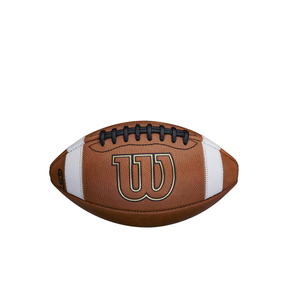 Wilson GST Leather Game Football - Brown  Pee Wee Size