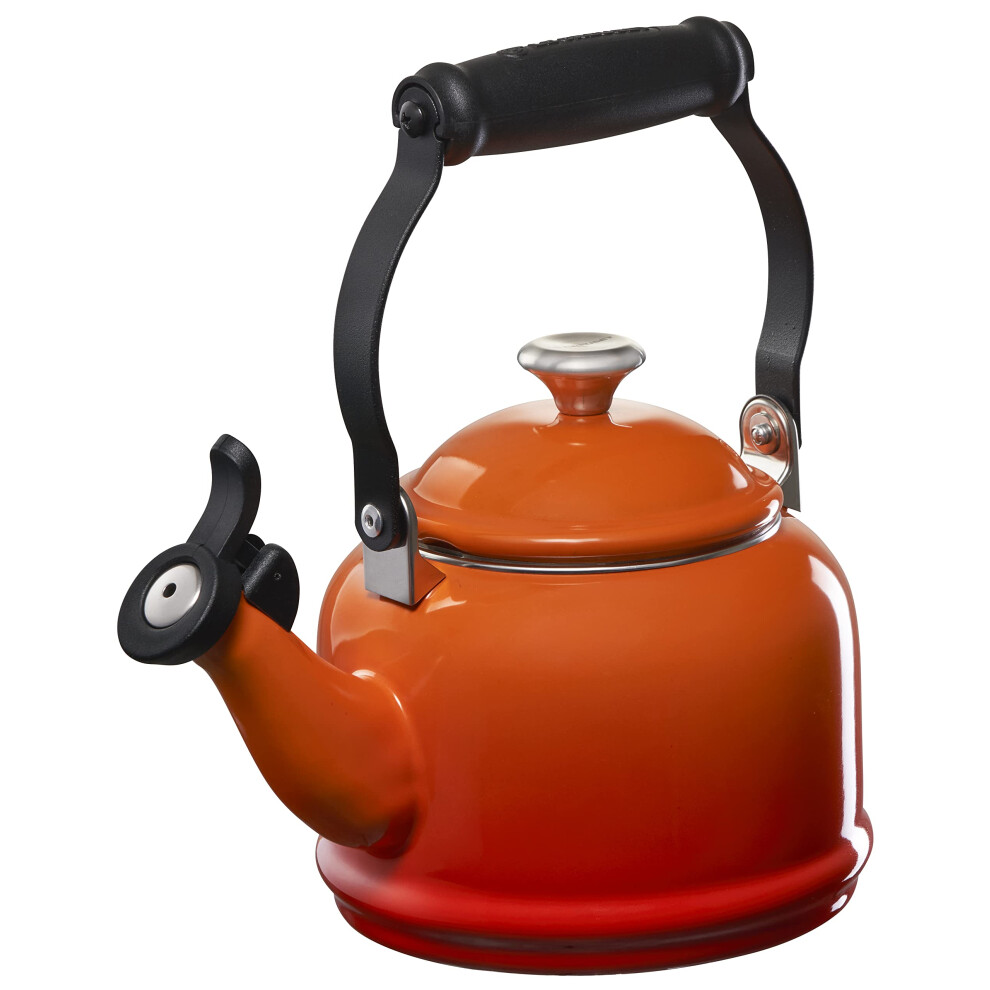 Le Creuset Enamel On Steel Demi Tea Kettle with Metal Finishes  1.25 q