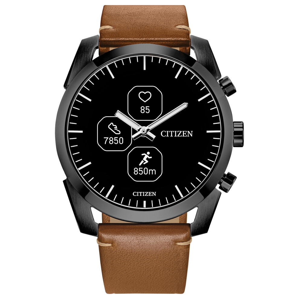 Citizen CZ Smart PQ2 42mm Hybrid Black and Brown Smartwatch with YouQ