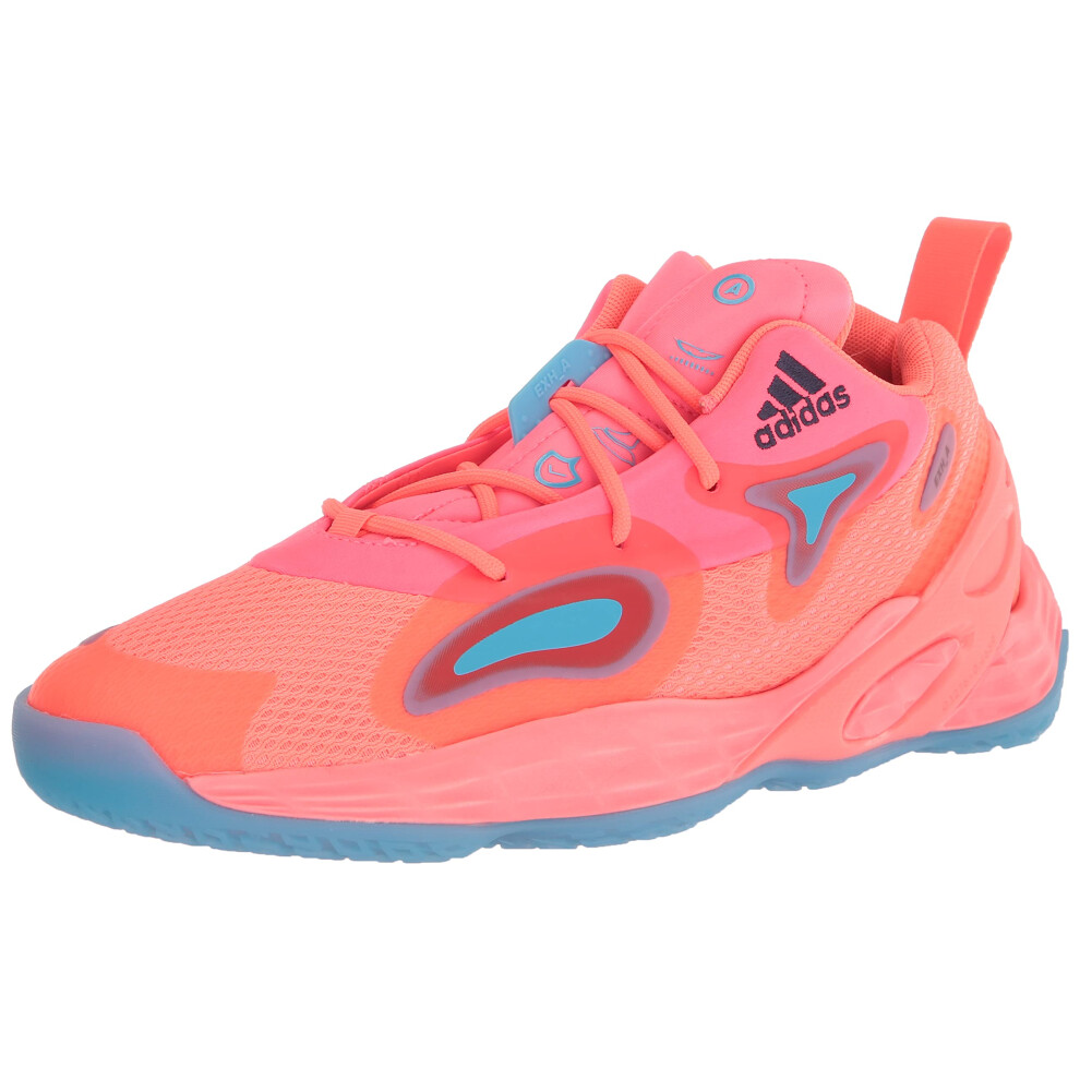 adidas Unisex Exhibit A Basketball Shoe  Acid Red/Sky Rush/Shadow Navy