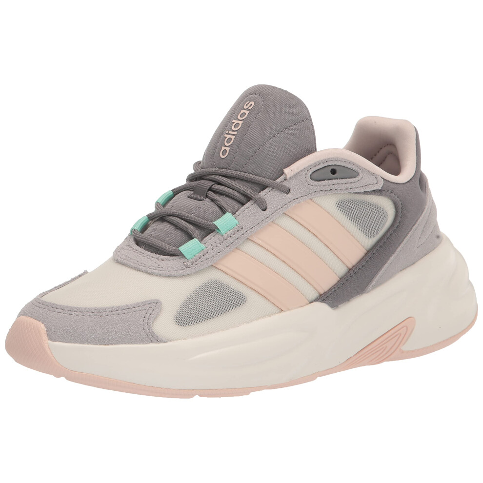 adidas Women's Ozelle Sneaker  White/Wonder Quartz/Pulse Mint  7.5