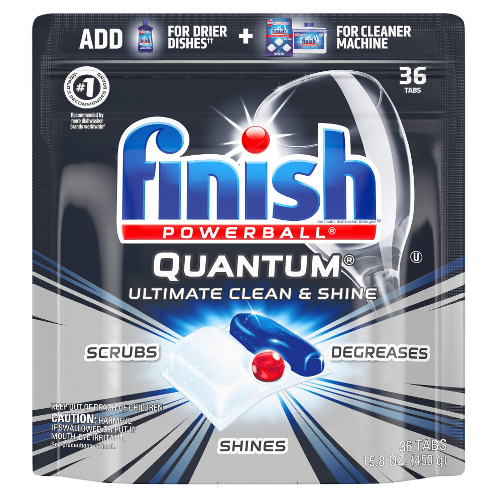 Finish Quantum Max Powerball  36ct  Dishwasher Detergent Tablets  Ulti