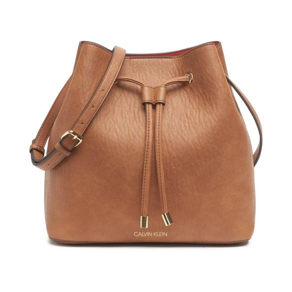 Calvin Klein Gabrianna Novelty Bucket Shoulder Bag  Caramel