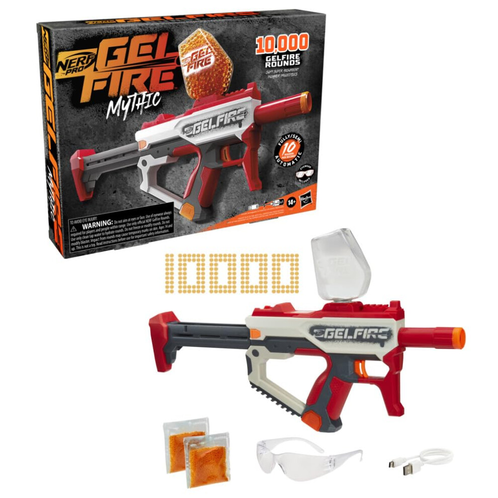 Nerf Pro Gelfire Mythic Full Auto Blaster & 10 000 Gelfire Rounds  800