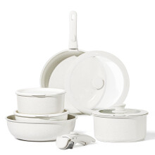 CAROTE 11-teiliges Topf- und Pfannen-Set, antihaftbeschichtetes Kochgeschirr-Set, abnehmbarer