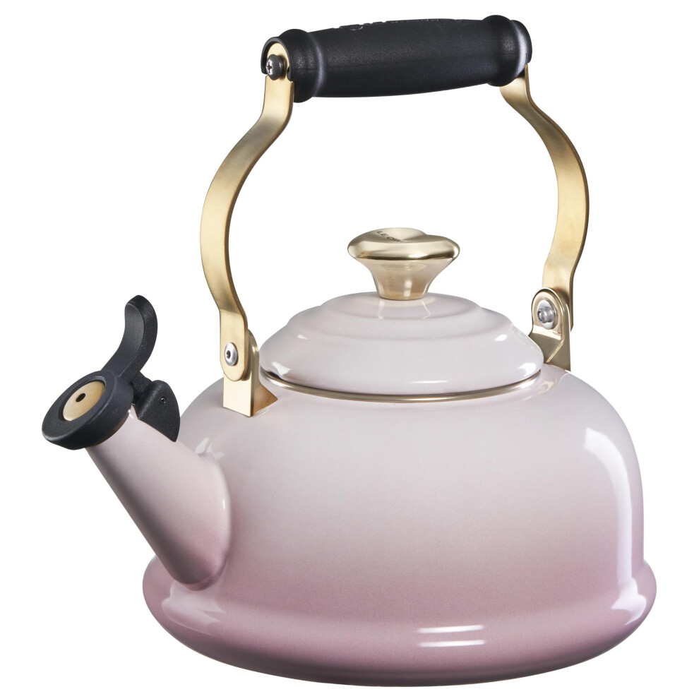 Le Creuset Enamel On Steel Whistling Tea Kettle w/Figural Heart Knob