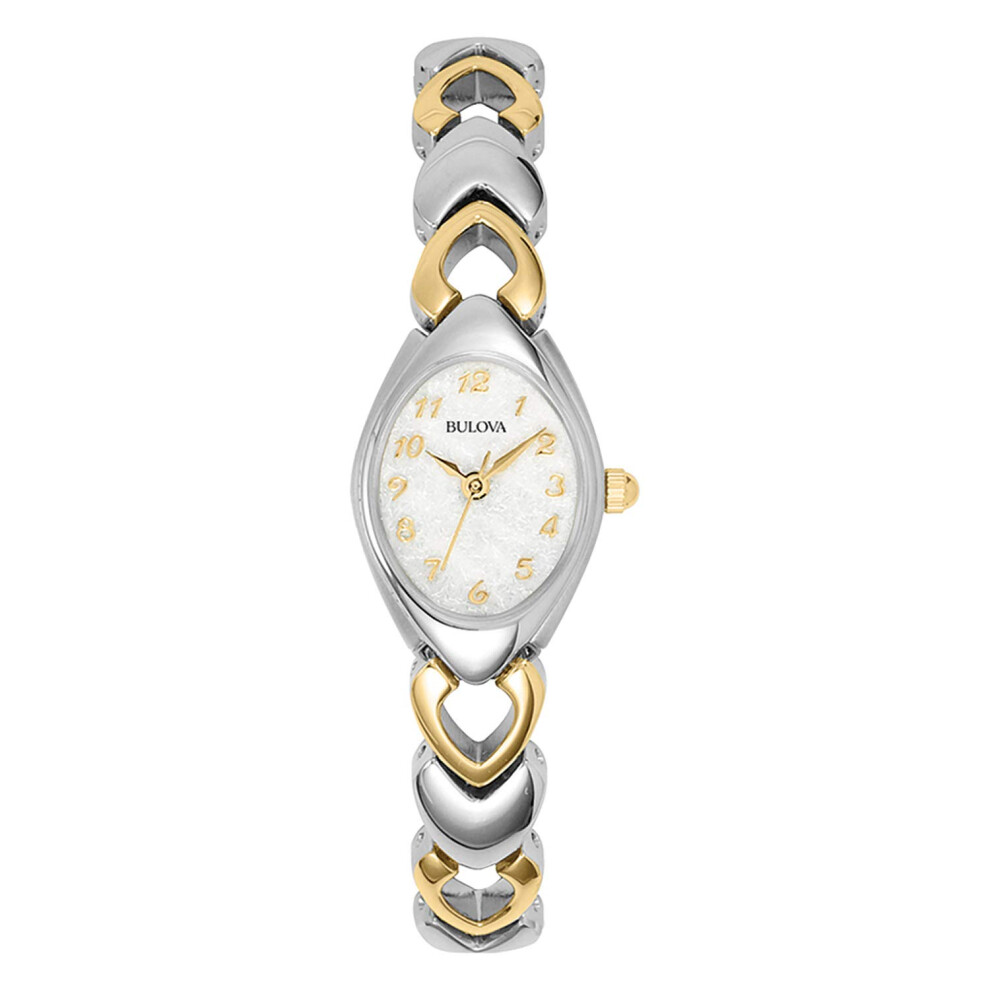 Bulova Ladies' Classic Two-Tone Stainless Steel 3-Hand Quartz  White P