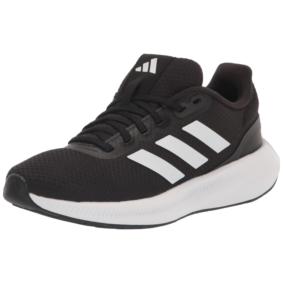 adidas Women's Run Falcon 3.0 Sneaker  Black/White/Black  8 Wide