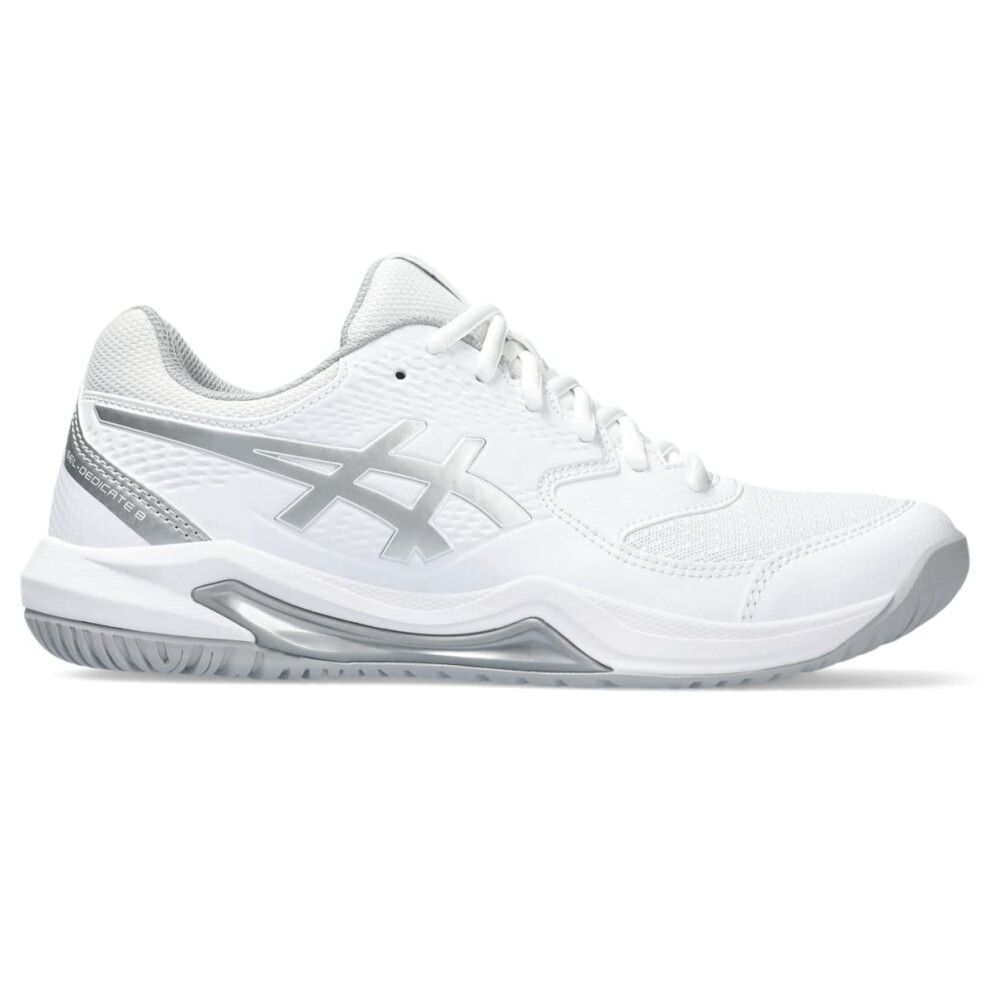 ASICS Women's Gel-Dedicate 8 Tennis Shoes  8.5  White/Pure Silver