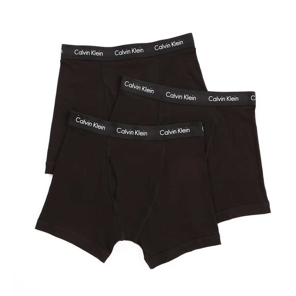 Calvin Klein Men's Cotton Stretch Multipack Boxer Briefs  Black  Large