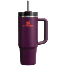 Gobelet Isotherme Stanley Quencher H2.0 en Acier Inoxydable avec Couvercle et Paille, 30 oz, Prune