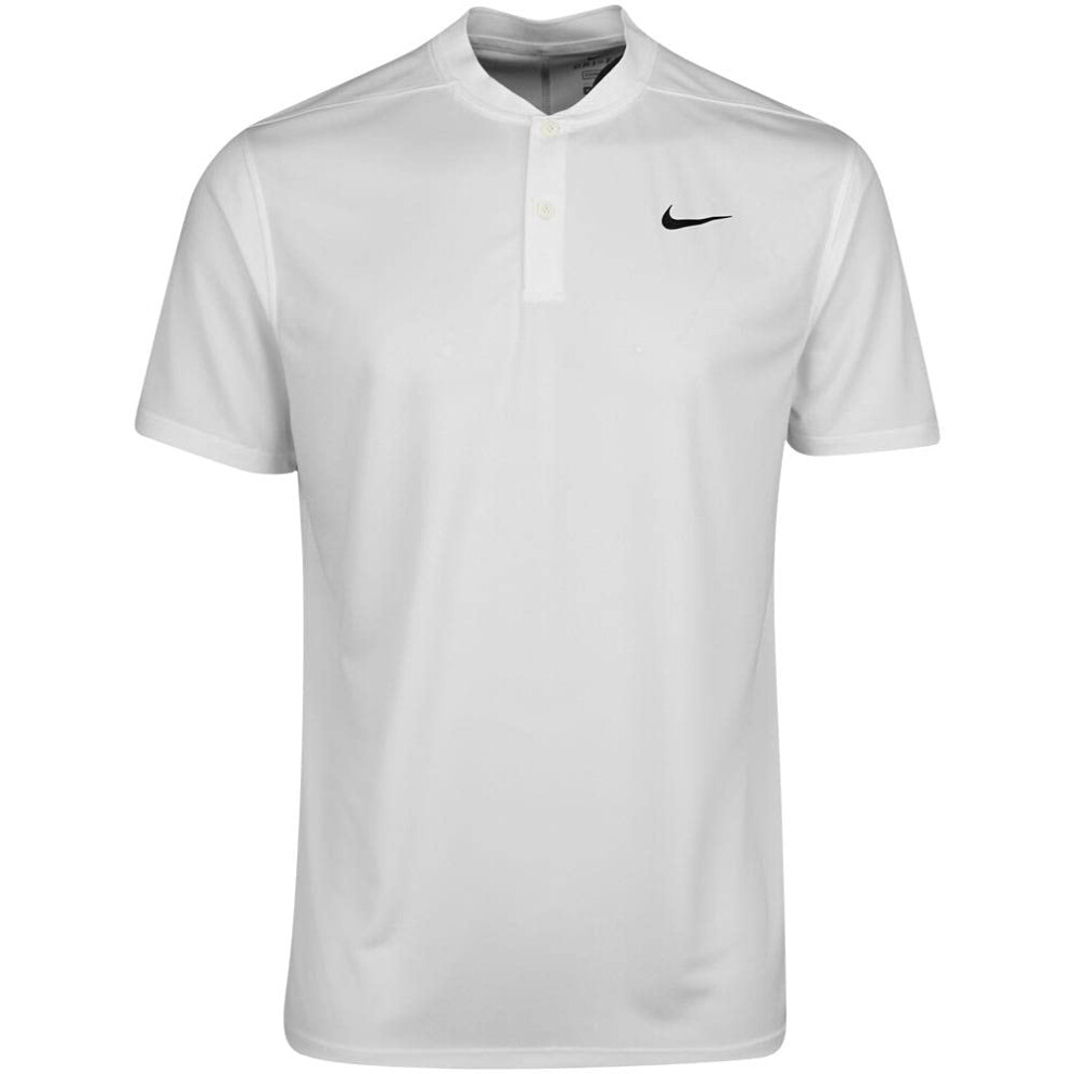 Nike Men's Nike Dri-fit Victory Blade Polo  White/Black  X-Large