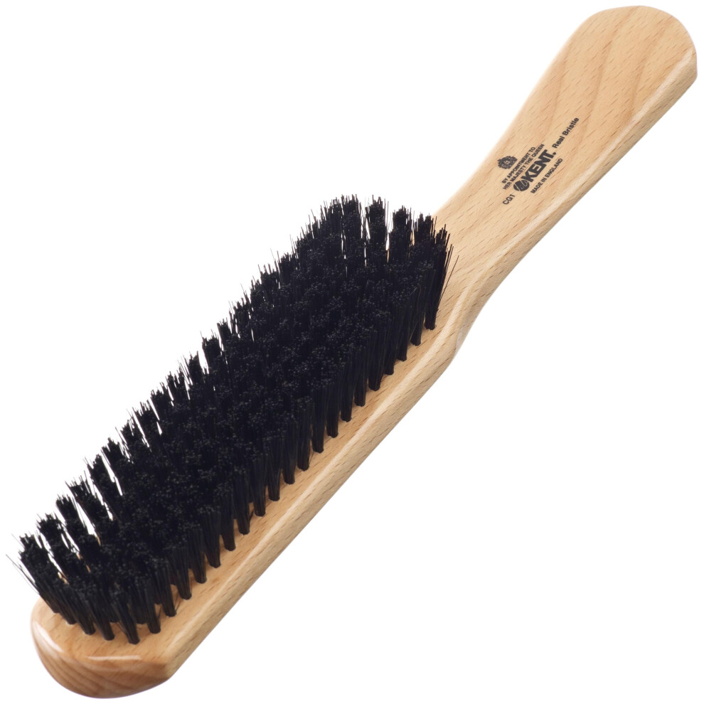 KENT CG1 Handcrafted Cherrywood 100% Natural Black Bristle Clothes Bru