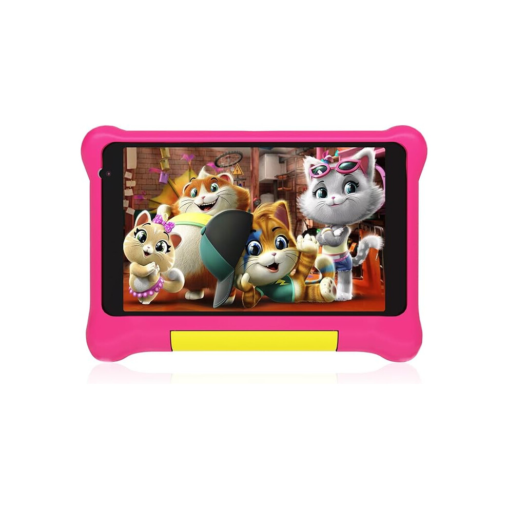 Byxcb Kids Tablet 7 Inch, Android 12 Tablet For Kids Quad Core 32Gb Rom Quad Core, Dual Camera,Wifi, Parental Control Tablets With Kid-Proof Case
