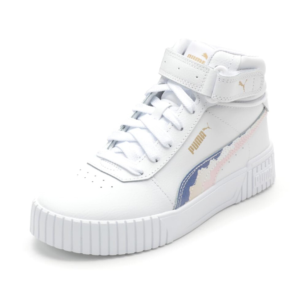 Puma Junior Carina Leather Sneaker  7  White