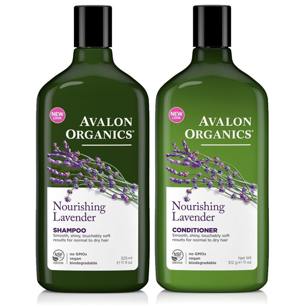 Avalon Organics Lavender Nourishing Shampoo & Conditioner Duo  11 oz