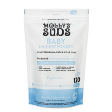 Molly's Suds Baby Laundry Detergent Powder | Tar bort Fläckar från Formelmjölk, Bajs & Spya | Extra Skonsam för Nyfödda