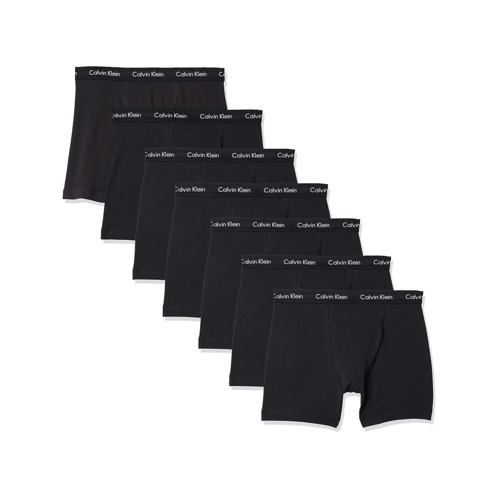 Calvin Klein Men's Cotton Stretch 7-Pack Boxer Brief  7 Black  XL