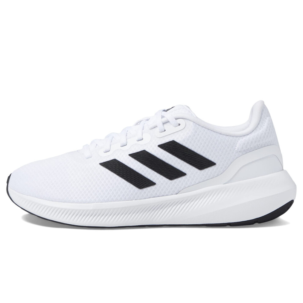 adidas Men's Run Falcon 3.0 Shoe  White/Black/White  9