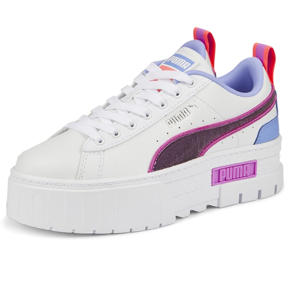 PUMA Mayze Glitzy (Big Kid) Puma White/Elektro Purple/Electric Orchid