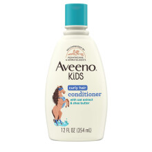 Après-Shampooing Aveeno Kids Cheveux Bouclés, Extrait d'Avoine & Beurre de Karité, Nourrit & Hydrate les Boucles