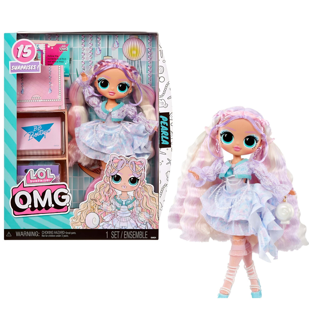 LOL  Surprise! OMG Fashion Doll Pearl with 15 Surprises Including Mermaid Themed