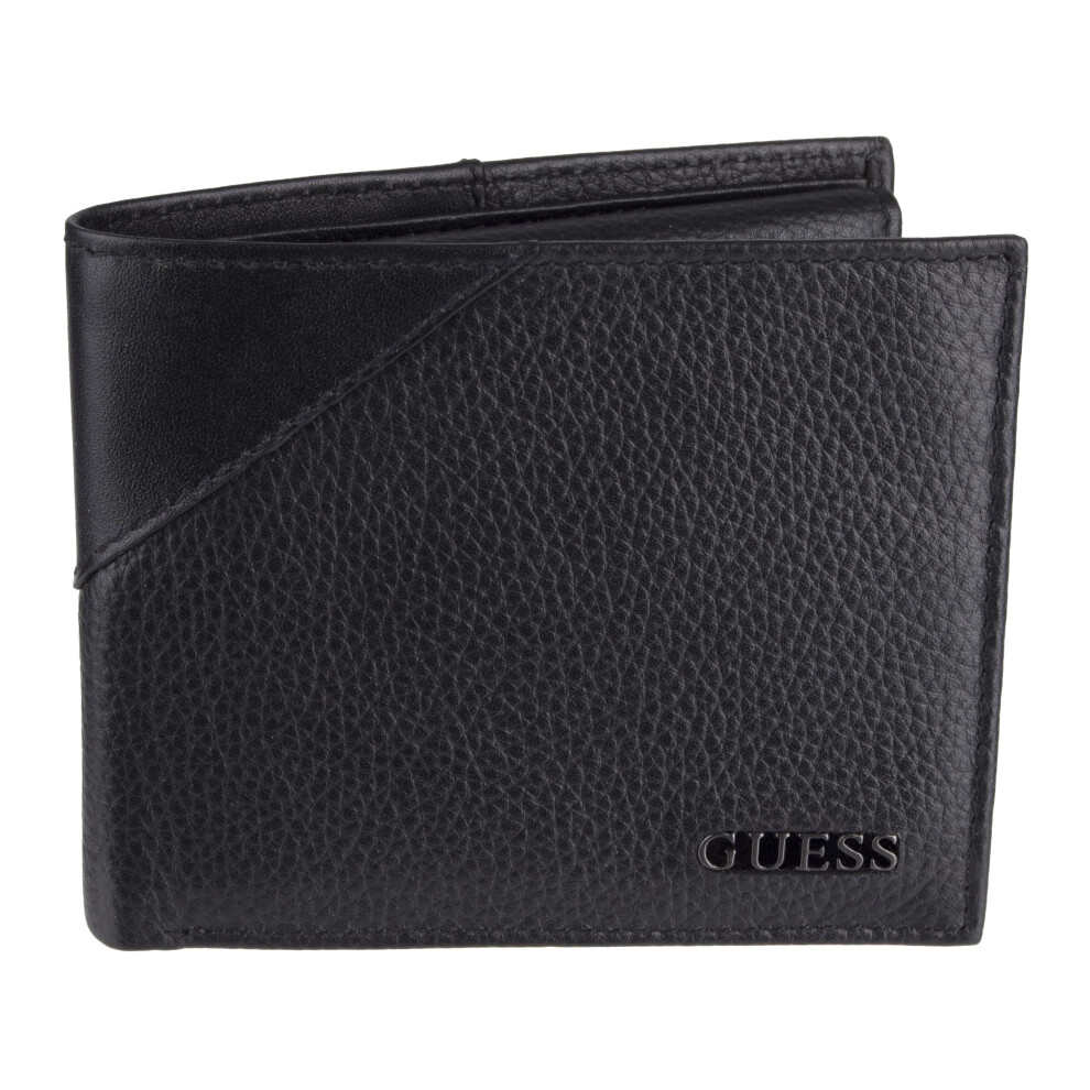 Guess Men's Leather Passcase Wallet  Black  One Size