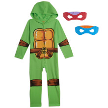 Teenage Mutant Ninja Turtles Kleinkind-Jungen-Cosplay-Kostm mit Reiverschluss, Overall und Masken, 3T