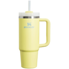 Gobelet Isotherme Stanley Quencher H2.0 avec Couvercle et Paille pour Eau, Thé Glacé ou Café, Pomelo